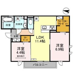 河内小阪駅 徒歩11分 2階の物件間取画像